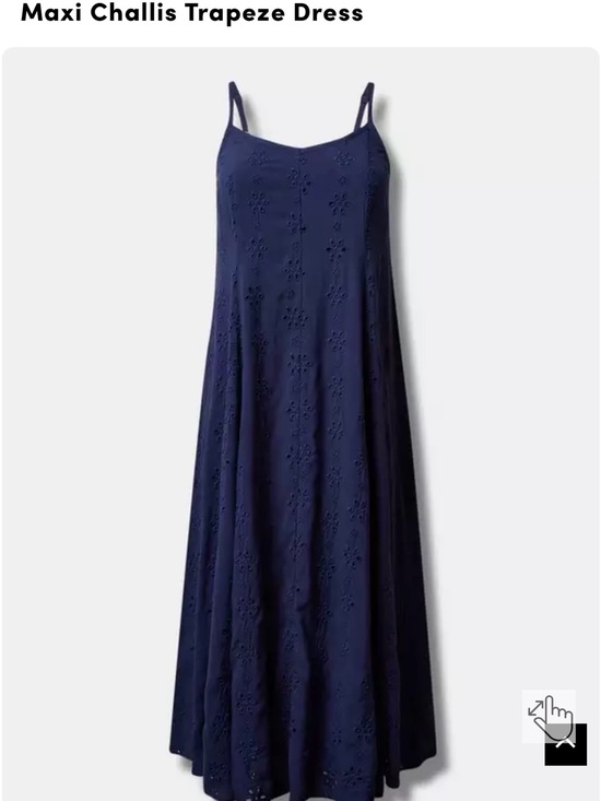 torrid Dresses & Skirts - torrid Navy Eyelet Maxi Trapeze Dress